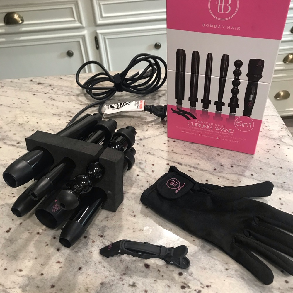 Bombay Hair 5 in 1 curling iron set